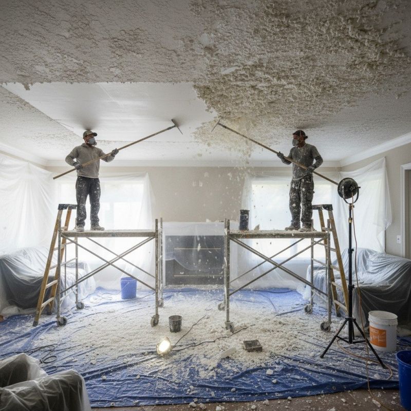 Knockdown Ceiling Removal in Littleton, CO