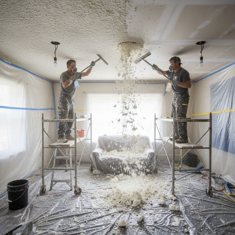 Knockdown Ceiling Removal in Littleton, CO