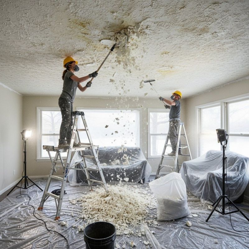 Knockdown Ceiling Removal in Arvada, CO